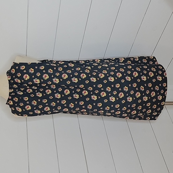 LOFT small green floral midi dress - Picture 3 of 5